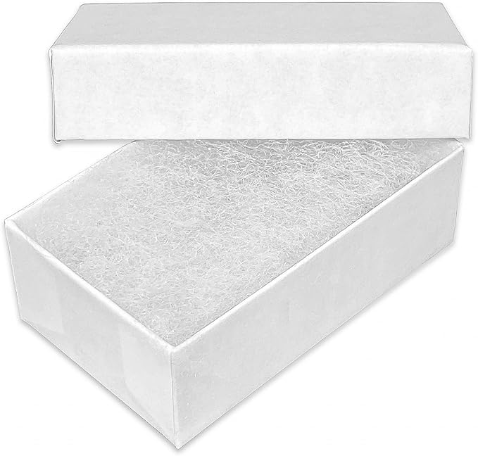 White Cotton Filled Box(2" X 1 1/2" X 3/4")