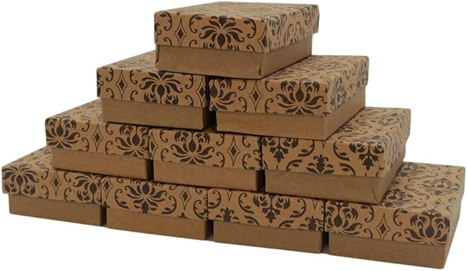 Damask Cotton Filled Box(2" X 1 1/2" X 3/4")