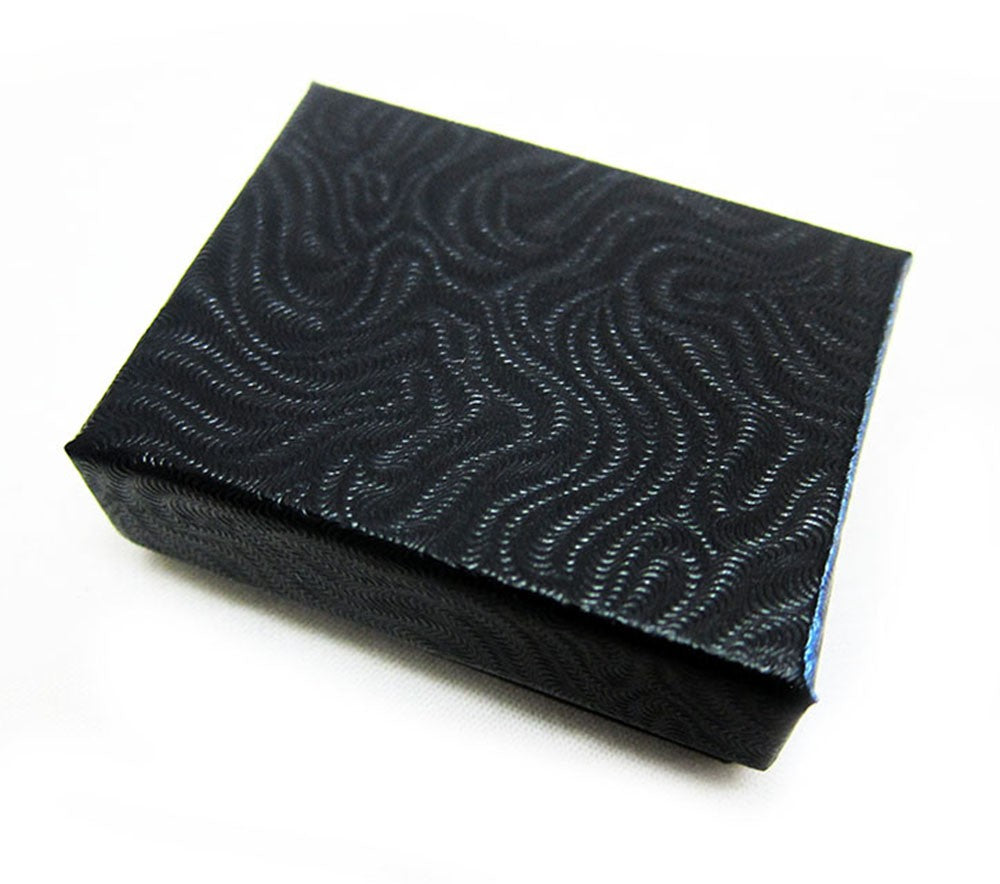 Black Swirl Cotton Filled Box(2" X 1 1/2" X 3/4")