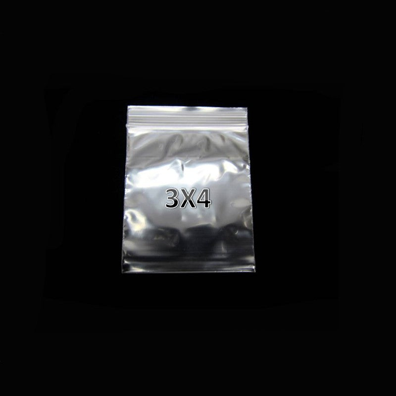 Plastic Slide-lock Bag 3x4 Clear