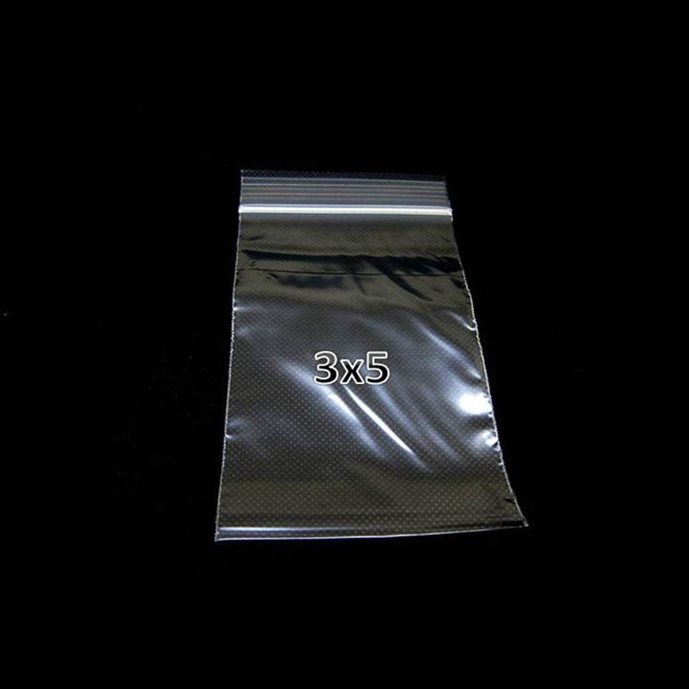 Plastic Slide-lock Bag 3x5 Clear