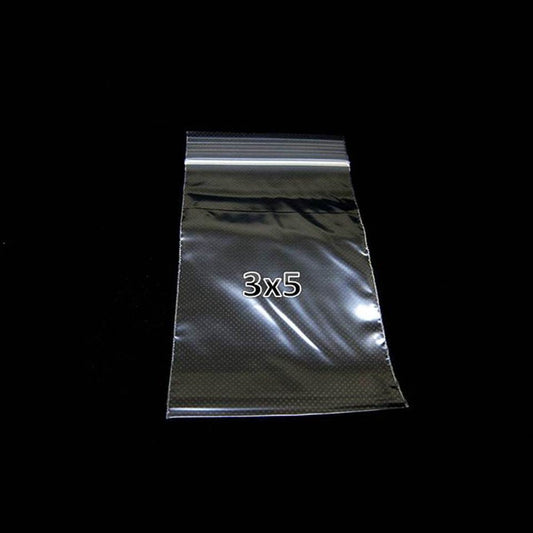 Plastic Slide-lock Bag 3x5 Clear
