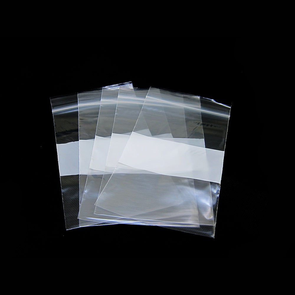 Plastic Slide-lock Bag 4X6 W/WHT