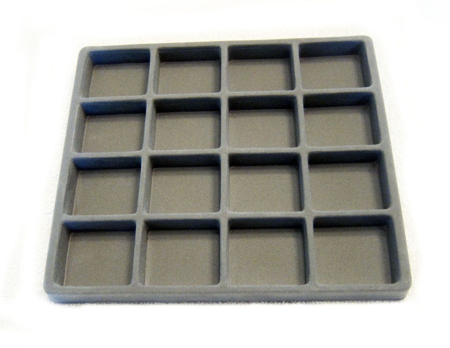 Glass Tray with Flocked 16 Section Insert