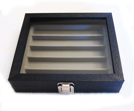 Glass Tray with Flocked 5 Section Insert