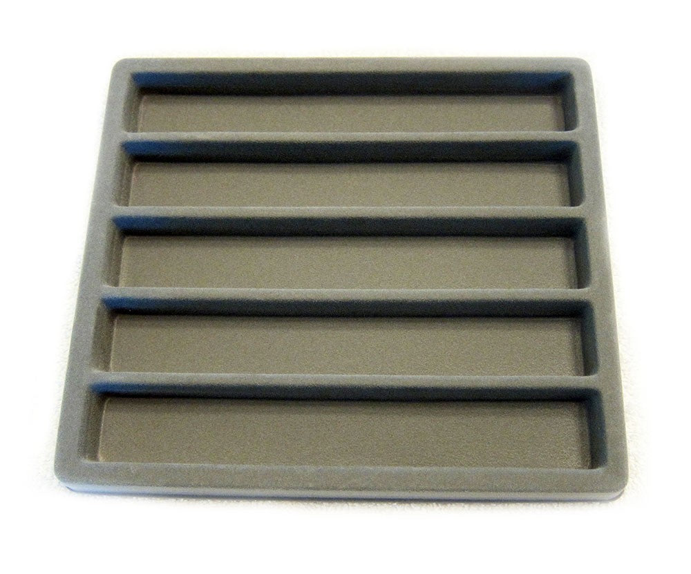 Glass Tray with Flocked 5 Section Insert