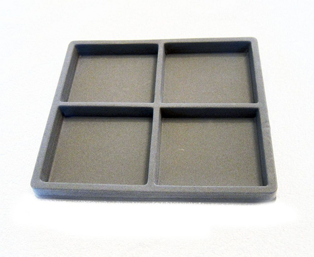 Glass Tray with Flocked 4 Section Insert
