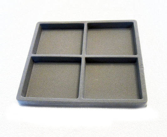 Glass Tray with Flocked 4 Section Insert