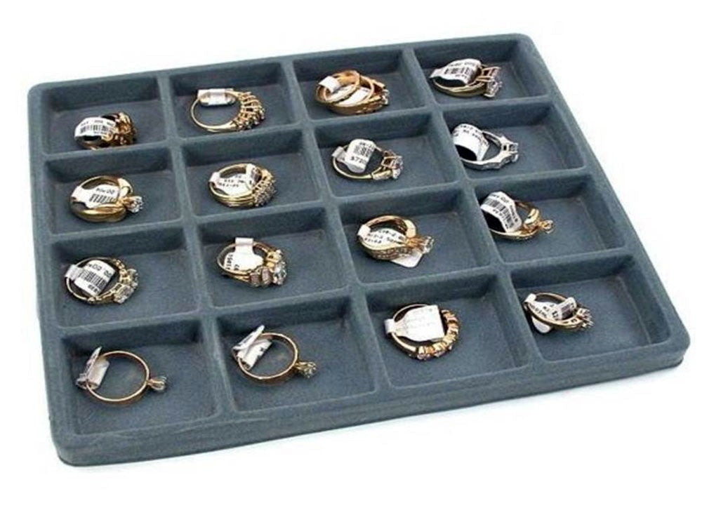 Flocked Half Size Tray Liners 16 Section