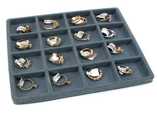 Flocked Half Size Tray Liners 16 Section