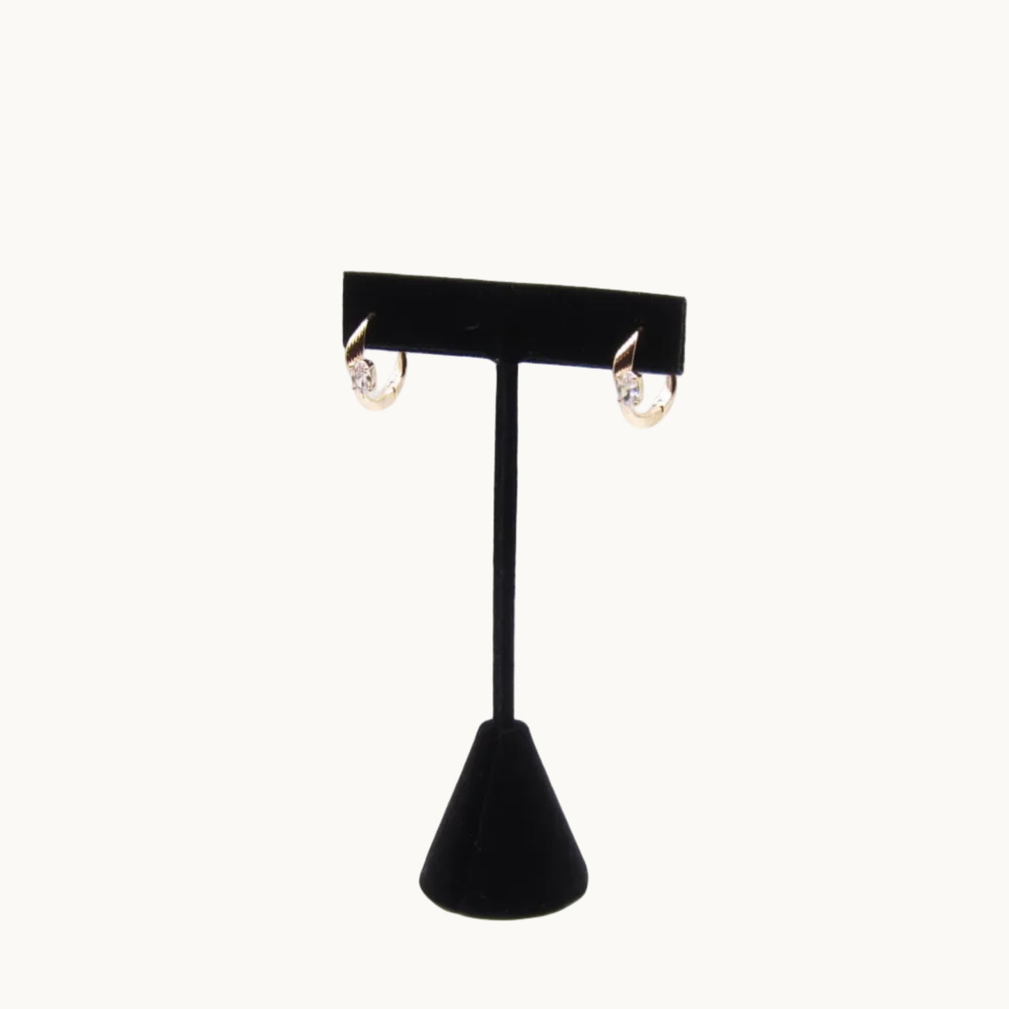 Petite Crystal Gold-Tone Huggie Hoop Earrings