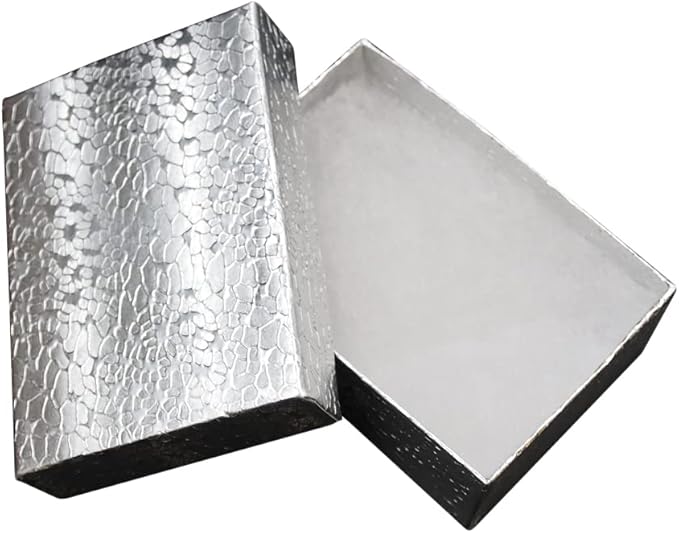 Silver Cotton Filled Box(2" X 1 1/2" X 3/4")