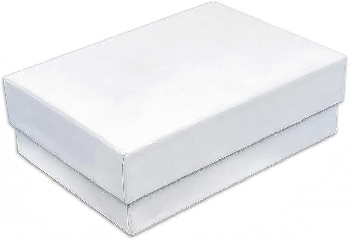 White Cotton Filled Box(2 1/2" X 1 1/2" X 1")