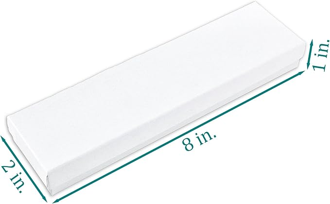 White Cotton Filled Box(8" X 2" X 1")