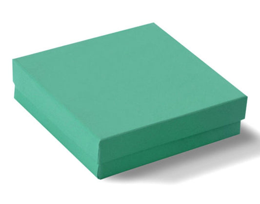 Teal Blue Cotton Filled Box(3 1/2" X 3 1/2" X 1")