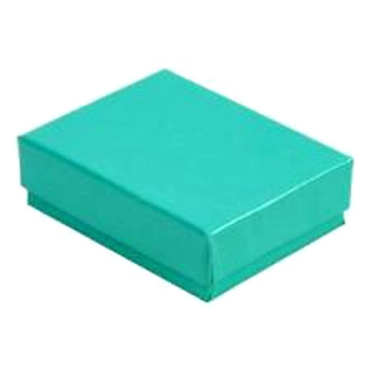 Teal Blue Cotton Filled Box(2" X 1 1/2" X 3/4")