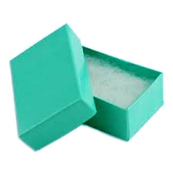 Teal Blue Cotton Filled Box(2 1/2" X 1 1/2" X 1")