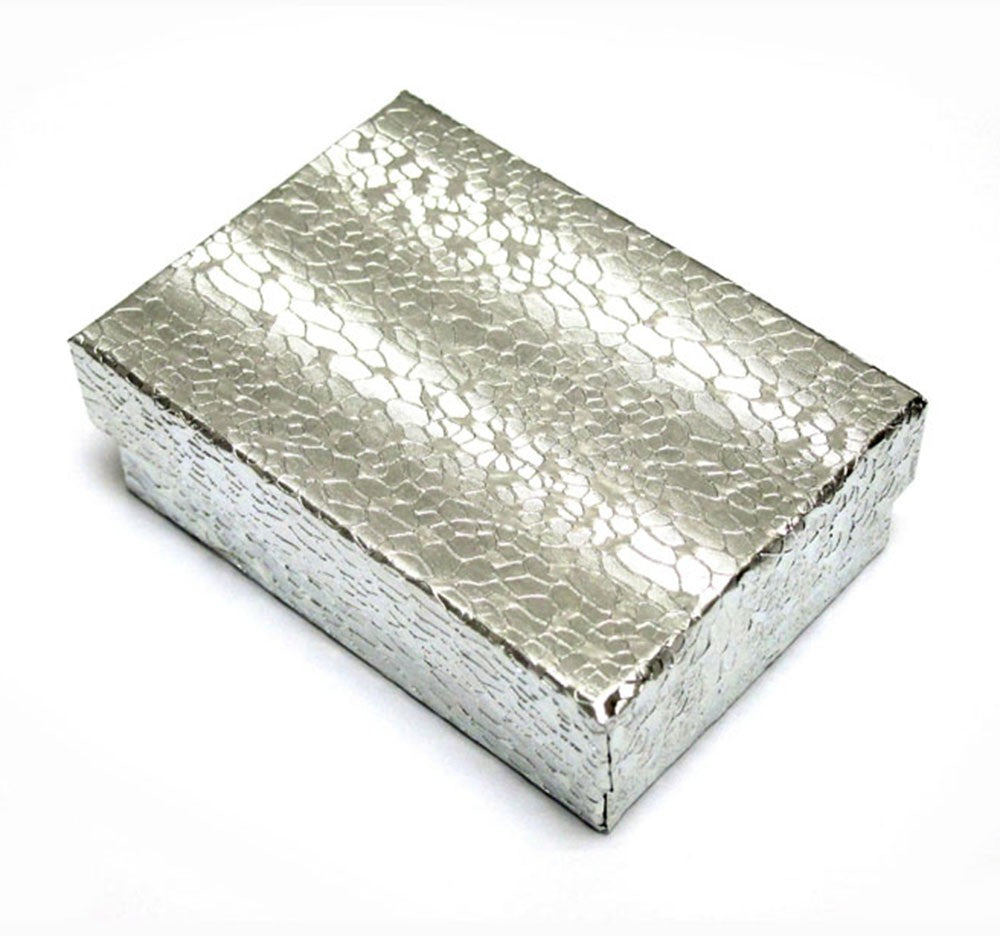 Silver Cotton Filled Box(3 1/4" X 2 1/4" X 1")
