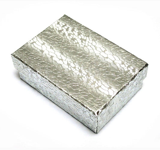 Silver Cotton Filled Box(3 1/4" X 2 1/4" X 1")