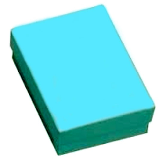 Teal Blue Cotton Filled Box(3 1/4" X 2 1/4" X 1")