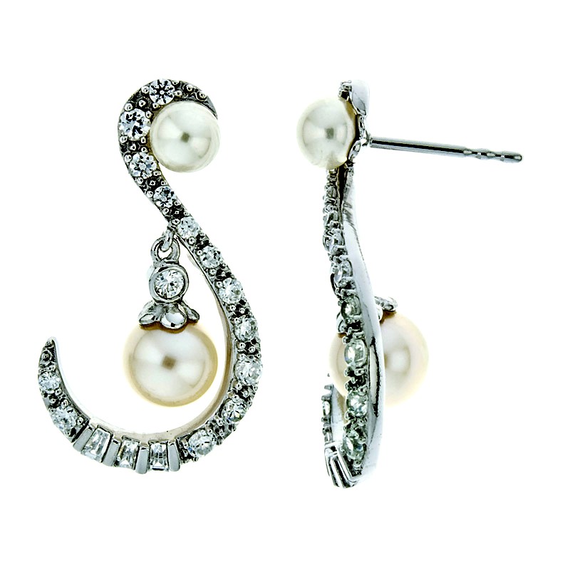 Silver  Pearl Earring