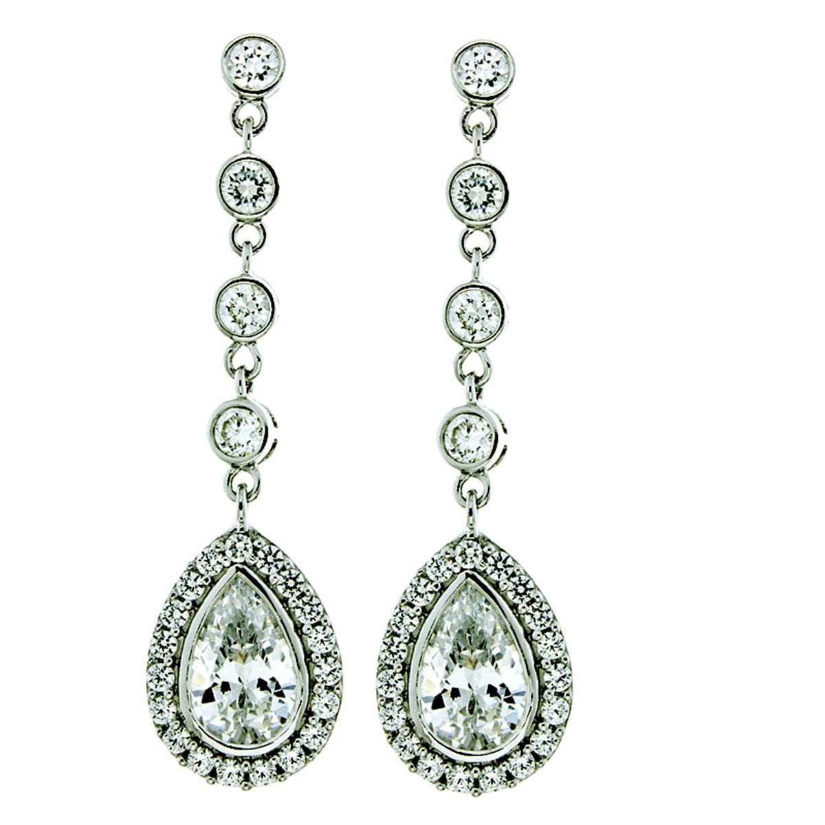 Silver CZ Earring 