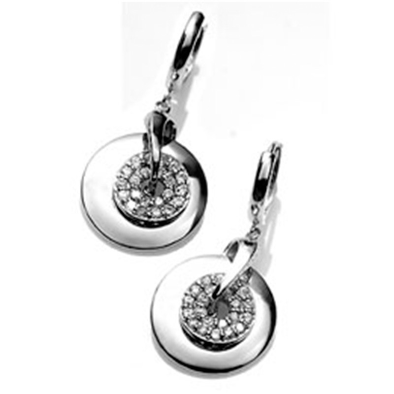 Silver CZ Dangling Earring 