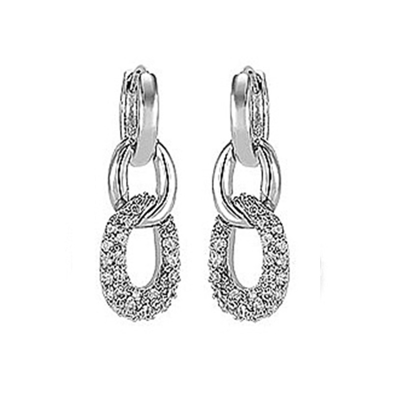 Silver CZ Dangling Earring
