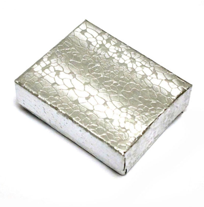 Silver Cotton Filled Box