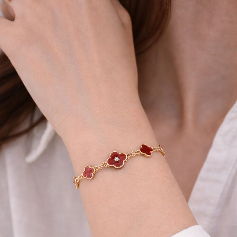 Clover Charm Gold-Tone Bracelet