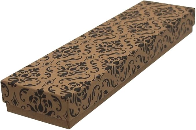 Damask Cotton Filled Box(8" X 2" X 1")