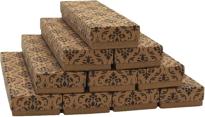 Damask Cotton Filled Box(8" X 2" X 1")