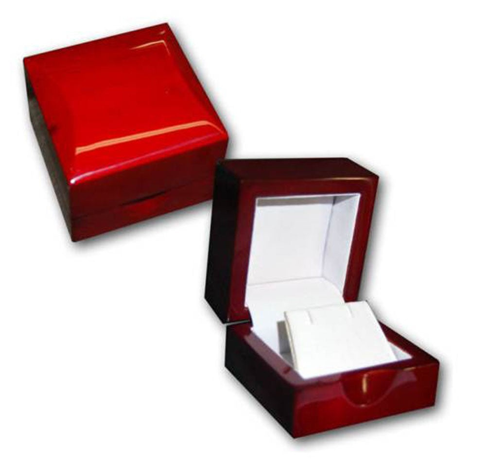 Rose Wood Earring Box(2 1/4" X 2" X 2"H)