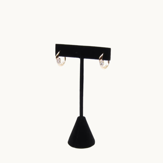 Petite Crystal Gold-Tone Huggie Hoop Earrings